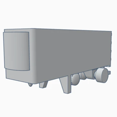 Mô Hình Mini Xe Moóc Chở Hàng Lạnh 28 Foot