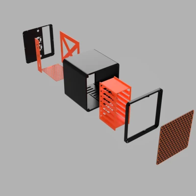 Vỏ Case MiniITX PC/NAS - Hỗ trợ 6 ổ SSD/HDD 2.5''