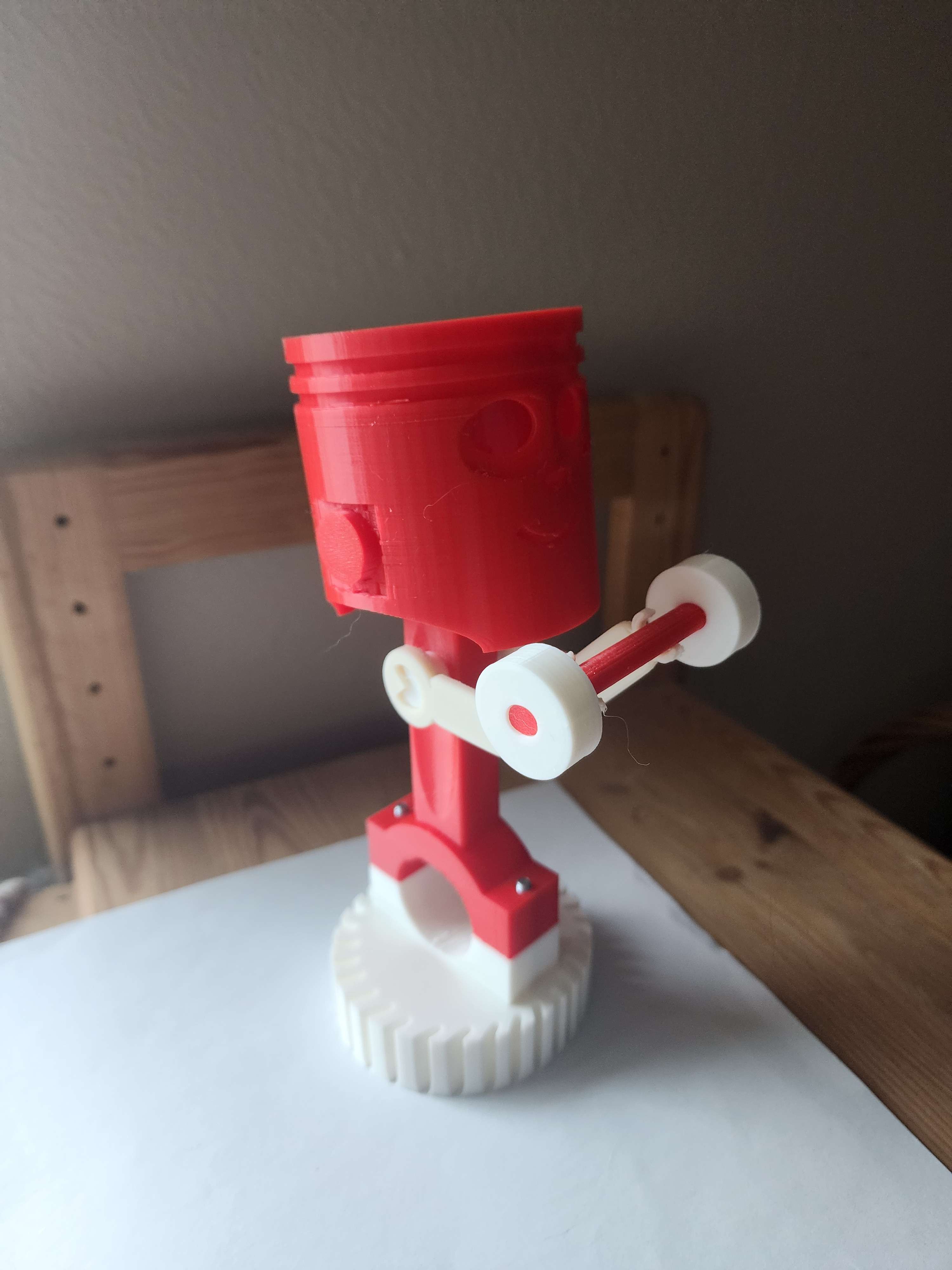 Mô hình piston vui vẻ tập thể dục với thanh đòn dài