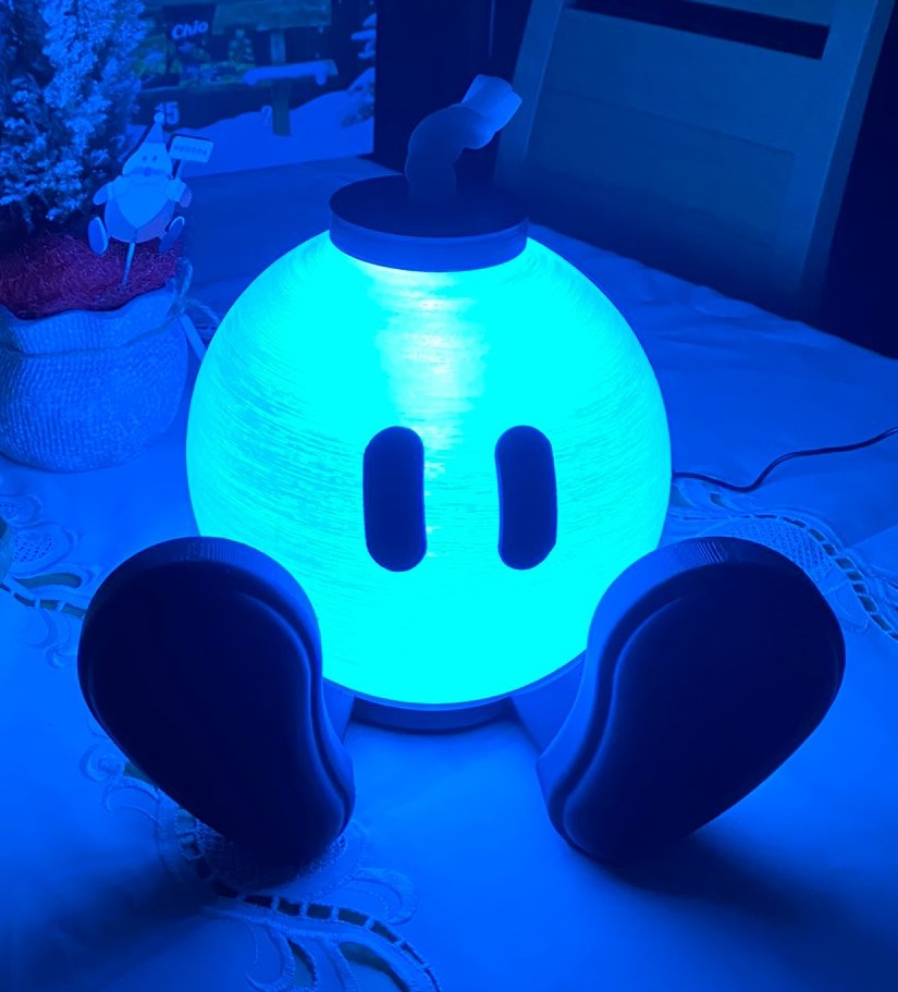 ĐÈN LED HÌNH QUẢ BOM - IN DỄ