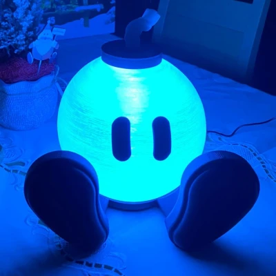 ĐÈN LED HÌNH QUẢ BOM - IN DỄ