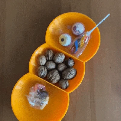 Khay Đựng Đồ Ăn Vặt 3 Ngăn