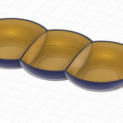 Khay Đựng Đồ Ăn Vặt 3 Ngăn