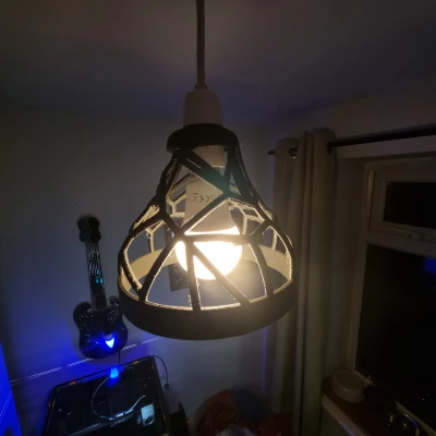 Chao Đèn Trang Trí Họa Tiết Voronoi