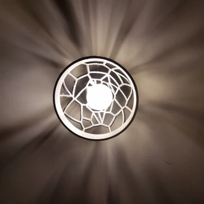 Chao Đèn Trang Trí Họa Tiết Voronoi