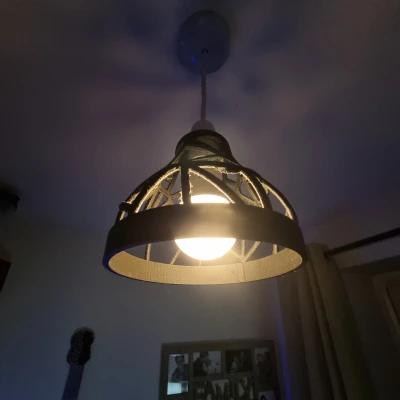 Chao Đèn Trang Trí Họa Tiết Voronoi