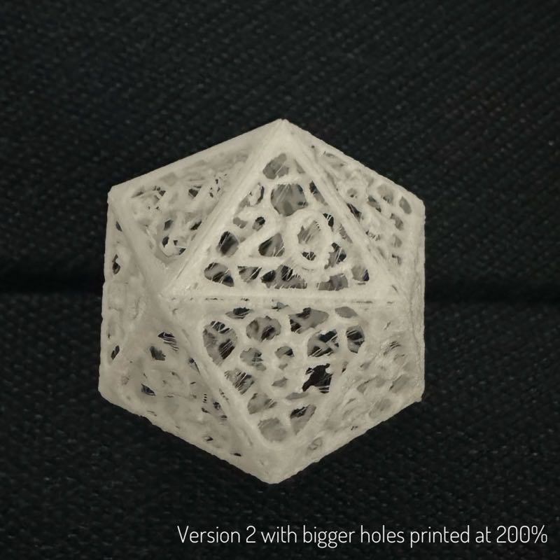 Xúc xắc D20 theo kiểu Voronoi