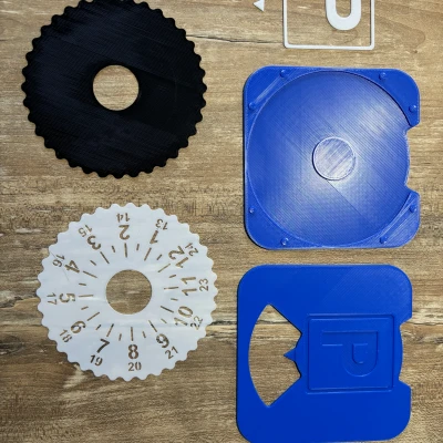 Đĩa đỗ xe màu xanh