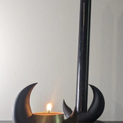 Chân Nến Trụ & Nến Tealight Hình Mặt Trăng