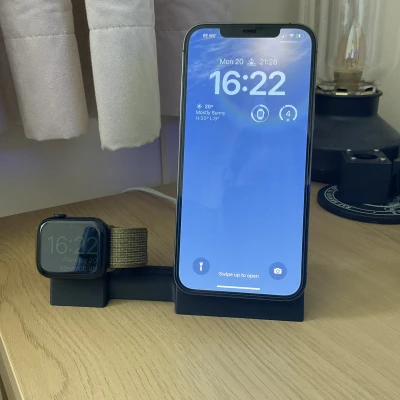 Chân Đế Apple Watch và Sạc Magsafe Aukey