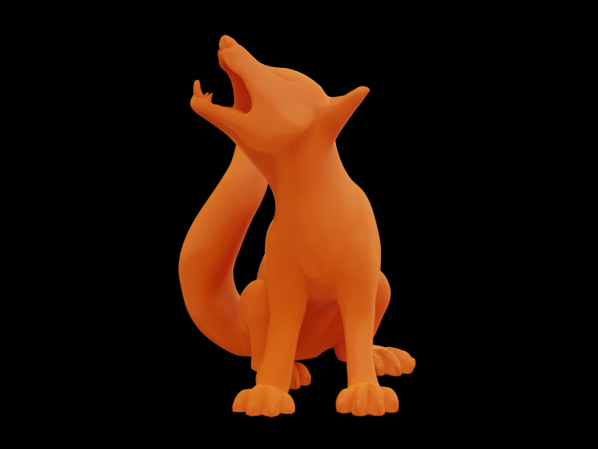 Tượng Cáo Ngáp Dễ Thương