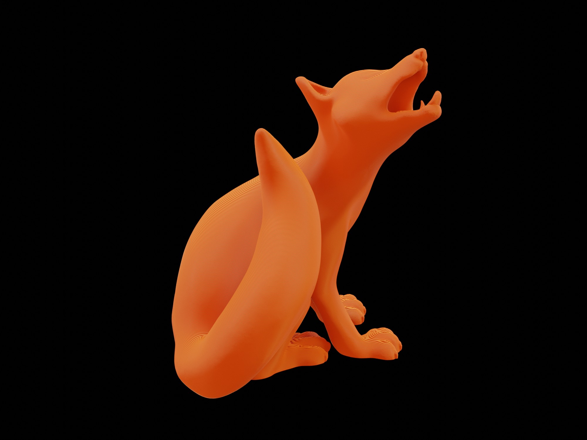 Tượng Cáo Ngáp Dễ Thương