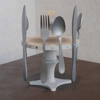 Giá Đựng Dao Kéo Từ Tính Xoay V1.1