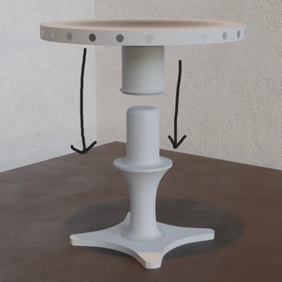 Giá Đựng Dao Kéo Từ Tính Xoay V1.1