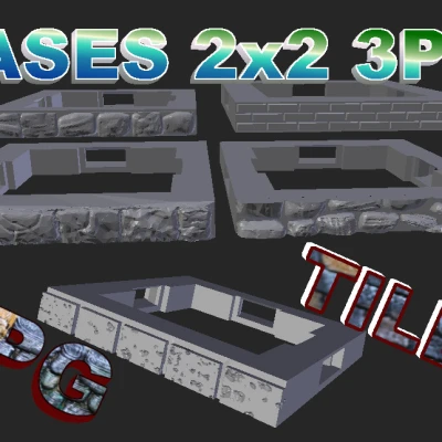 Đế Game RPG 2x2 Kiểu Tường Bên Ngoài