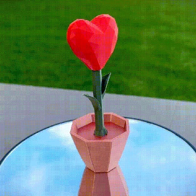 Mô hình 3D Trái Tim Nở Hoa "Heart Blooming"