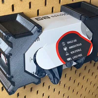 Giá đỡ Skadis: Hộp Găng Tay Latex (dùng ốc vít nhiệt)