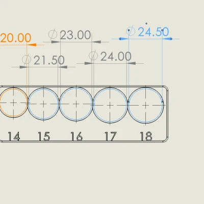 Kệ đựng tuýp 14-18mm 3/8 inch Husky chuẩn Gridfinity