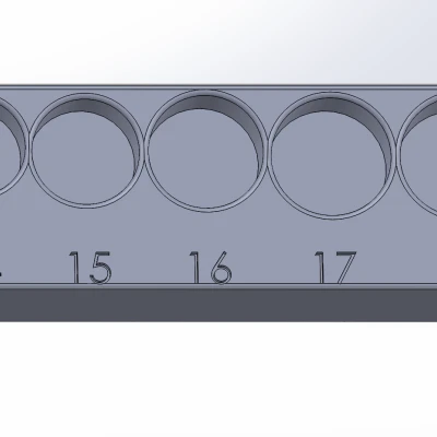 Kệ đựng tuýp 14-18mm 3/8 inch Husky chuẩn Gridfinity