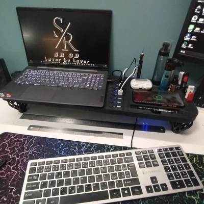 Kệ Laptop Nâng Cao PC Stol Có Quạt và Cổng USB