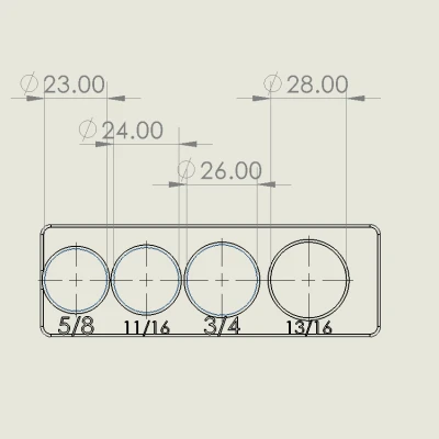 Giá đỡ tuýp Husky Gridfinity 5/8 đến 13/16