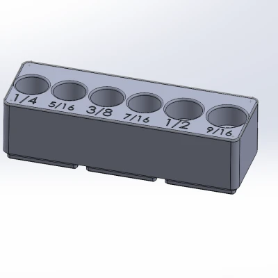 Kệ đựng ổ cắm Gridfinity 1/4 đến 9/16