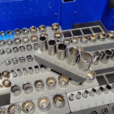 Khay đựng tuýp dài 1/2 đến 3/4 cho Gridfinity