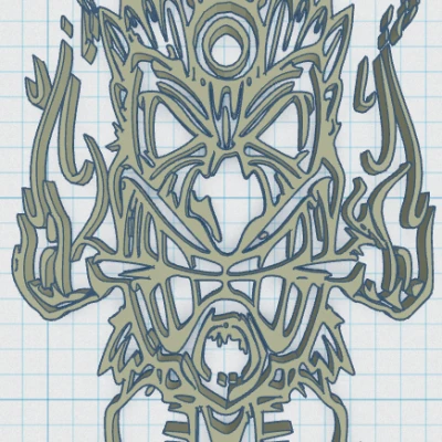 Tiki Keytag 41 - Mặt dây chuyền hình thần Tiki