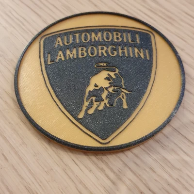 Đế Ly Bia Logo Lamborghini