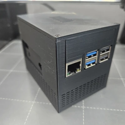 Vỏ Case cho Raspberry Pi5 Server kèm UPS và M.2 Hat