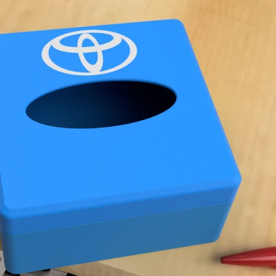 Hộp giấy ăn nhỏ có logo Toyota