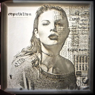 Mô hình Lithopane Ảnh Bìa Album Reputation của Taylor Swift