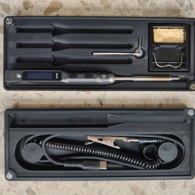 Hộp đựng mỏ hàn TS101 / TS100 / v.v. có ngăn chứa cáp, nắp nam châm