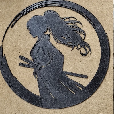 Logo Cô Gái Samurai 2D