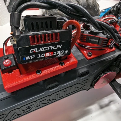 Đế Gắn ESC Hobbywing Quicrun 10BL120G2 cho Arrma Gorgon