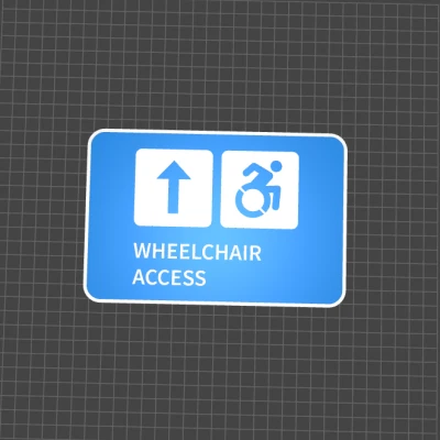 Biển Lối Đi Cho Người Dùng Xe Lăn