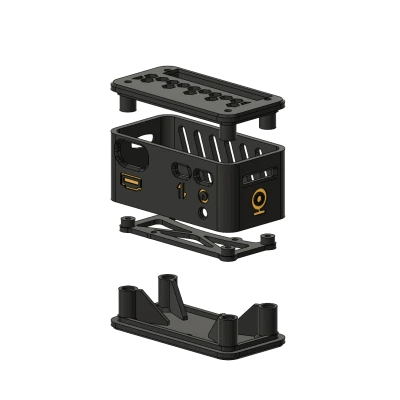 Vỏ Case cho Raspberry Pi Zero 2 W + LM2596 DC-DC All-in-One