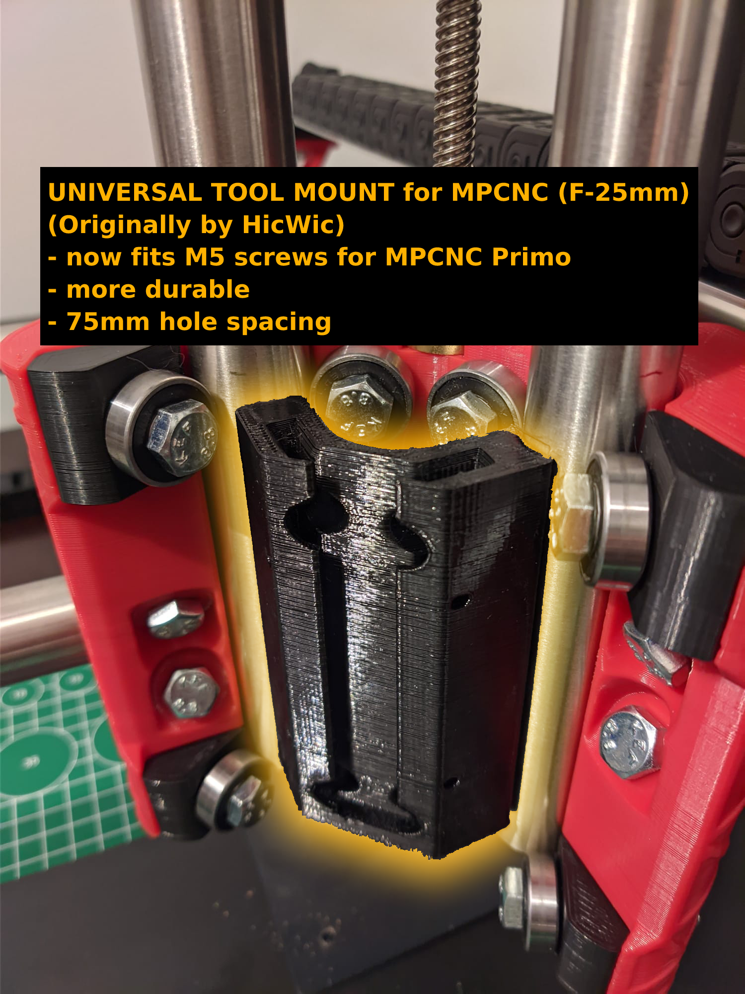 Đế Gắn Đồ Đa Năng Cho MPCNC Primo (Ốc M5!) [Bản gốc bởi HicWic]