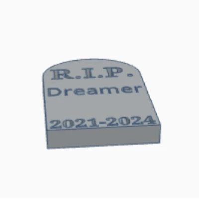 Mộ bia "R.I.P." dành cho Flashforge Dreamer