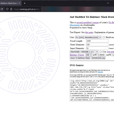 Mặt nạ Tribahtinov cho Celestron CPC 925 Edge HD & Núm vặn MyC925