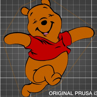 Gấu Pooh Nhiều Màu - Trang Trí Tường