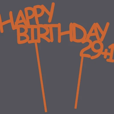 Chữ Cắm Bánh Sinh Nhật 29+1 (30) Hoặc Biển Trang Trí Phiên Bản