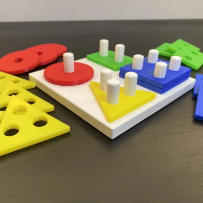 Đồ Chơi Rèn Luyện Vận Động Tinh Cho Bé: Bộ Hình Khối Cơ Bản