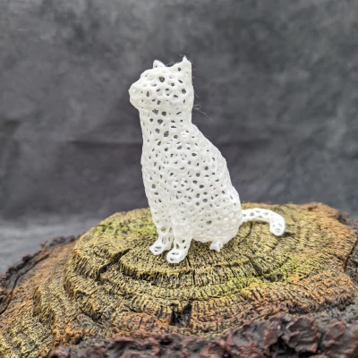 Mèo Voronoi - Mẫu 3D Đơn Giản