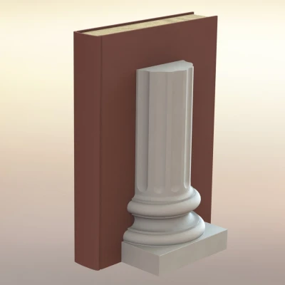 Kệ Sách Hình Cột Hy Lạp