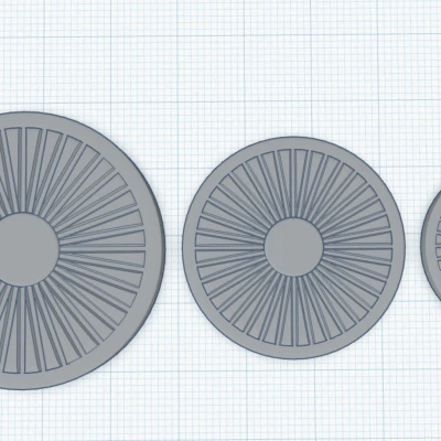 Chân Đế Miniature Họa Tiết Tua-bin