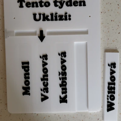 Bảng Tên Dịch Vụ Dọn Dẹp Hàng Tuần