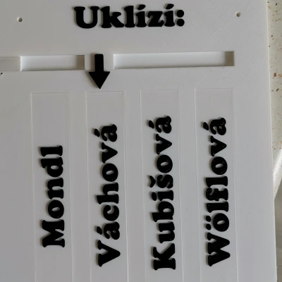 Bảng Tên Dịch Vụ Dọn Dẹp Hàng Tuần