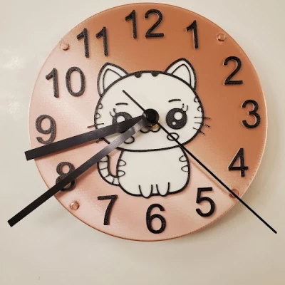 Đồng Hồ Treo Tường Hình Mèo Dễ Thương