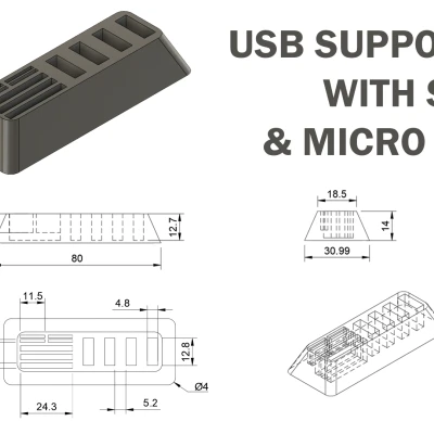 Giá đỡ USB, thẻ SD & Micro SD